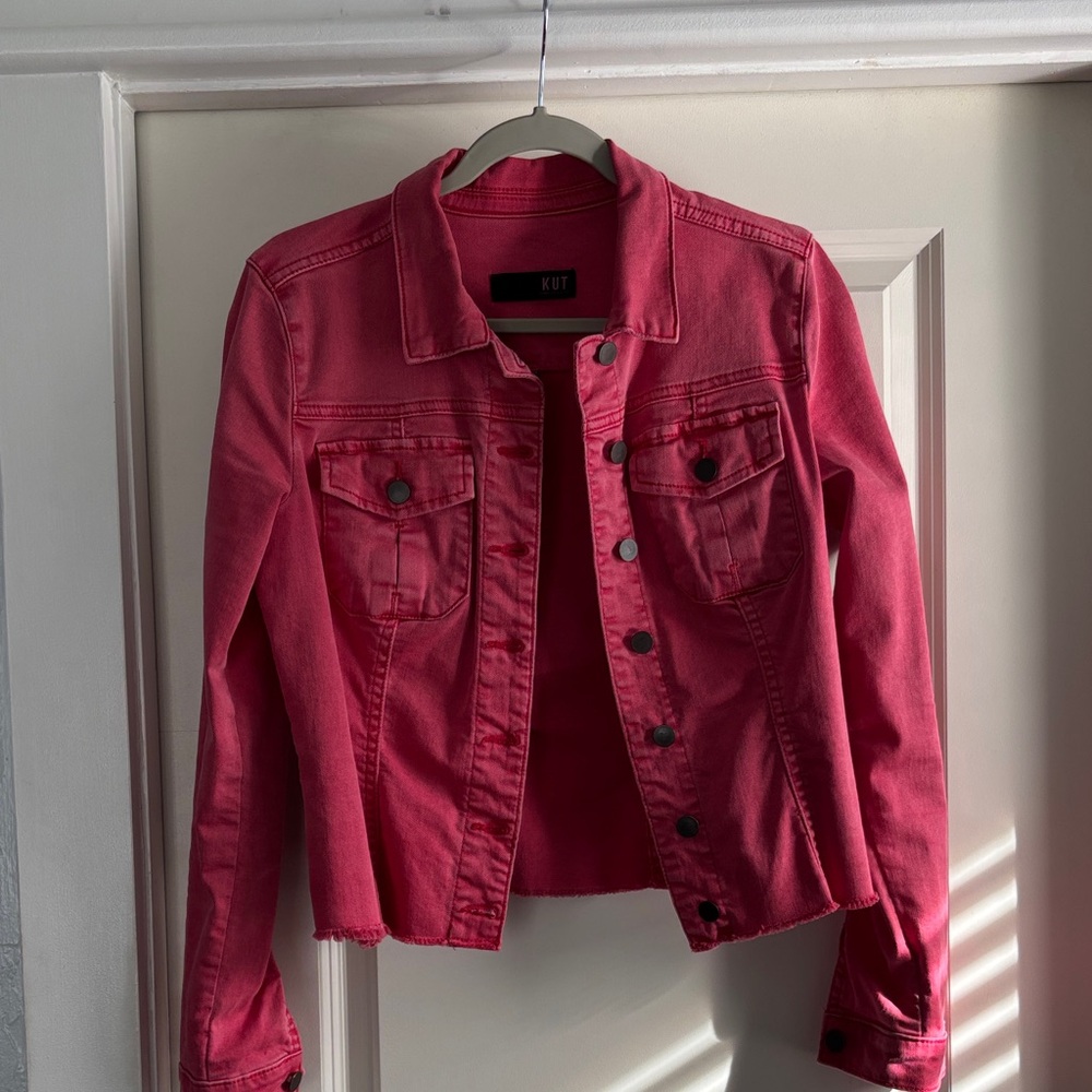 Kut from the Kloth Pink Jacket with Floral Lining - Picture 10 of 12
